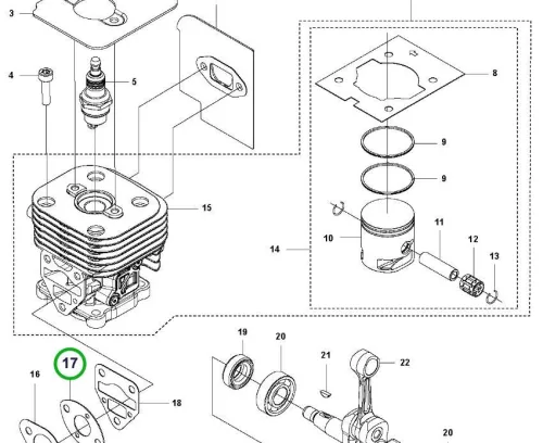 Husqvarna karburátor tömítés 10. pozíció 525LK szegélyvágóhoz robbantott ábra
