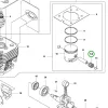 Husqvarna csapágy 12. pozíció 525LK, 525RX fűkaszához robbantott ábra
