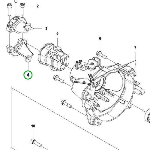 Husqvarna forgattyúház rögzítő 4. pozíció 525LK, 525RX fűkaszához robbantott ábra