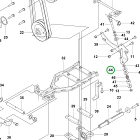 Husqvarna alátét PTO P 525D, P 525DX, P 535HX riderhez robbantott ábra