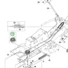 Husqvarna kormányhuzal tárcsa egység R 214TC, R 216T AWD riderhez robbantott ábra