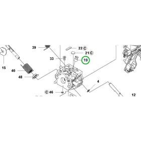 Husqvarna karburátor szívótorok komplett 550 XP, 545 láncfűrészhez robbantott ábra