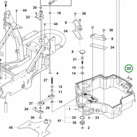 Husqvarna karimás anya M10 P 524X, P 525D, P 525DX riderhez robbantott ábra