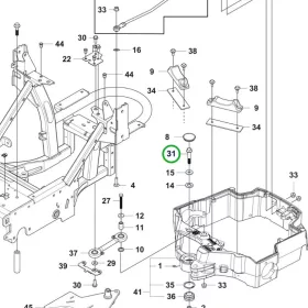 Husqvarna csavar M12x70 P 524X, P 525D riderhez robbantott ábra