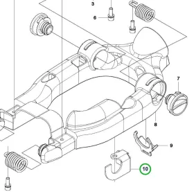 Husqvarna fogantyú konzol 226HD75S sövényvágóhoz robbantott ábra