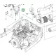 Husqvarna kipufogó tömítés P 520DX, P 525DX, P 535HX riderhez robbantott ábra
