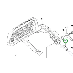Husqvarna láncfékfedél retesz 543 XP, T525 láncfűrészhez robbantott ábra