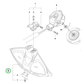 Husqvarna szórásvédő 520iLX, 520iRX szegélyvágóhoz robbantott ábra