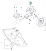 Husqvarna motoregység 520iLX szegélyvágóhoz robbantott ábra
