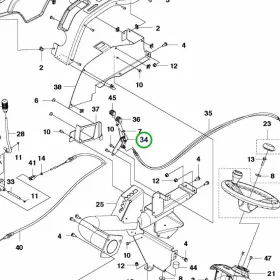 Husqvarna gázkar kapcsoló P 524 riderhez robbantott ábra