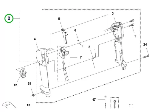 Husqvarna gázkar markolat szervizkivitel 545RXT, 545FX fűkaszához robbantott ábra