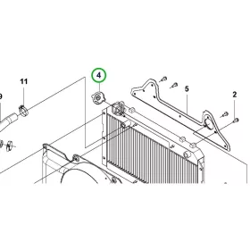 Husqvarna motor fedél P 520DX, P 525DX, P 535HX riderhez robbantott ábra