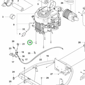 Husqvarna motorcsavar 3/8 UNC 1,25 P 524X riderhez robbantott ábra
