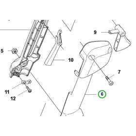 Husqvarna jobb markolat fél szürke 520iRX akkus fűkaszához robbantott ábra