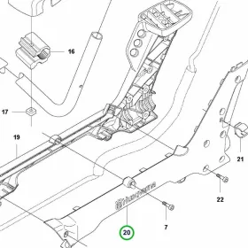 Husqvarna jobb kopásvédő lemez 520iRX akkus fűkaszához robbantott ábra
