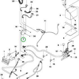 Husqvarna vezérlő panel csatlakozó panel P 524 riderhez robbantott ábra