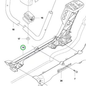 Husqvarna kopásvédő lemez 520iRX akkus fűkaszához robbantott ábra