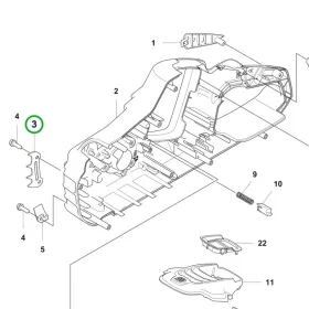 Husqvarna rönktámasz 435i, 542i XP, 535i XP láncfűrészhez robbantott ábra