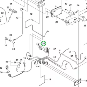 Husqvarna relé P 524X, P 525DX, P 535HX riderhez robbantott ábra