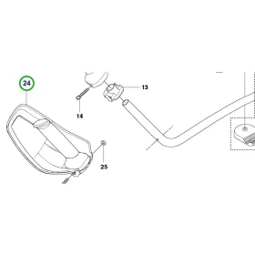 Husqvarna kézvédő komplett 555RXT fűkaszához robbantott ábra
