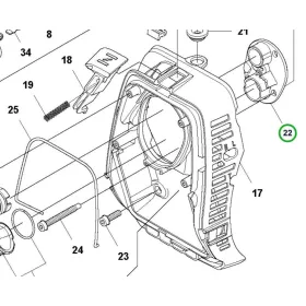 Husqvarna takarólemez szívófejhez 545RX, 545FR fűkaszához robbantott ábra