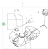 Husqvarna üzemanyagtartály cső 525PT5S ágvágóhoz robbantott ábra
