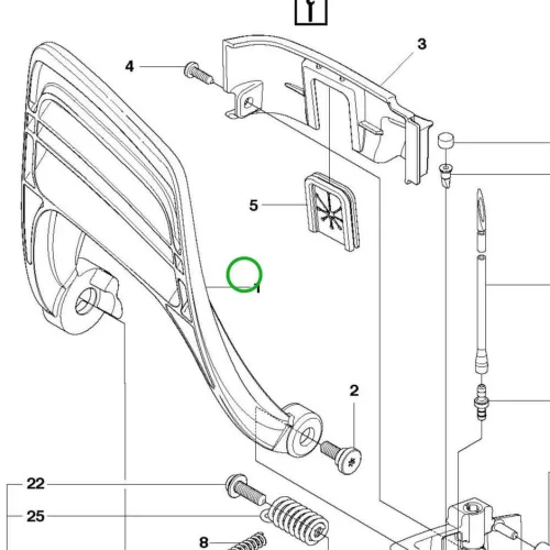 Husqvarna fékkar 120 Mark II, 230, 235, 236 láncfűrészhez robbantott ábra
