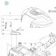 Husqvarna motorháztető Endurance Twin R 214TC, R 216T AWD riderhez robbantott ábra
