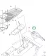 Husqvarna kormány burkolat matricával R 214TC, R 216T AWD riderhez robbantott ábra