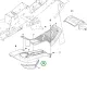 Husqvarna vezérlő burkolat alsó R 214TC, R 216T AWD, R 318X riderhez robbantott ábra