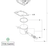 Husqvarna tömítéskészlet korábbi kivitel 550 XP, 545 láncfűrészhez robbantott ábra