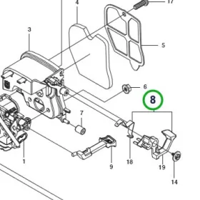 Husqvarna kapcsolókar 236 láncfűrészhez robbantott ábra