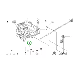 Husqvarna forgattyúház 550 XP láncfűrészhez robbantott ábra
