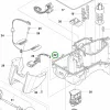 Husqvarna alsó váz készlet tömítéssel Automower 305 robotfűnyíróhoz robbantott ábra