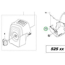 Husqvarna fedél burkolat 525LK szegélyvágóhoz robbantott ábra