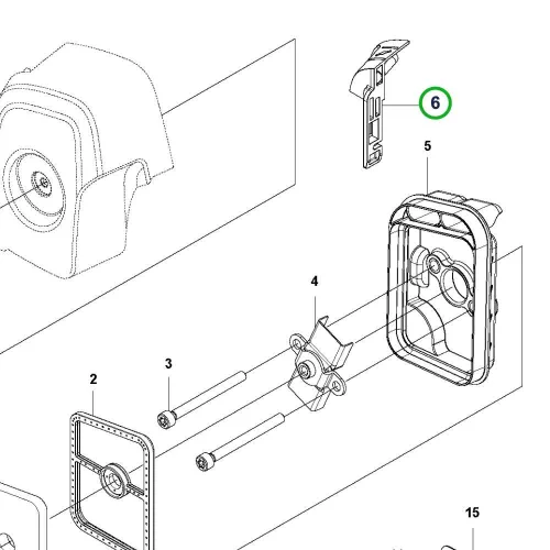 Husqvarna szivatókar 525LK, 525RX fűkaszához robbantott ábra