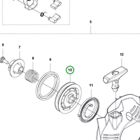 Husqvarna berántó orsó 525LK, 525RX fűkaszához robbantott ábra