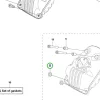 Husqvarna kipufogó alátét 550 XP, 545, 555, 560 XP láncfűrészhez robbantott ábra