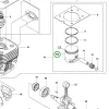 Husqvarna dugattyú 525LK szegélyvágóhoz robbantott ábra