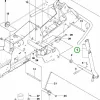 Husqvarna vágóasztal emelőkar markolattal R 214TC, R 216 riderhez robbantott ábra