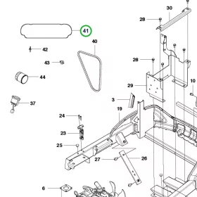 Husqvarna Kubota motor szelepfedél tömítés P 520D, P 520DX riderhez robbantott ábra