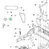 Husqvarna Kubota motor olajszűrő P 520D, P 520DX riderhez robbantott ábra
