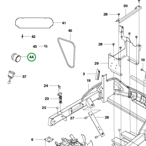 Husqvarna Kubota motor olajszűrő P 520D, P 520DX riderhez robbantott ábra