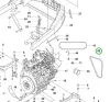 Husqvarna motor szíj P 525D, P 525DX, P 535HX riderhez robbantott ábra
