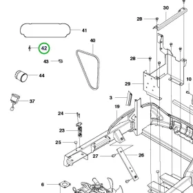 Husqvarna Kubota motor hőmérséklet érzékelő P 520D, P 525D riderhez robbantott ábra
