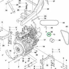 Husqvarna olajnyomás kapcsoló P 520DX, P 525DX riderhez robbantott ábra