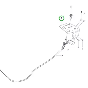 Husqvarna kezelőszerv tartókonzol R 214TC, R 216T AWD, R 214C riderhez robbantott ábra