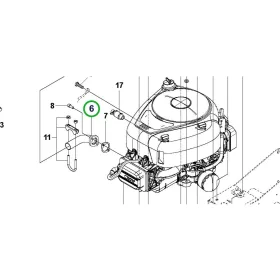 Husqvarna kipufogócső egyhengeres motorhoz R 216, R 216 AWD riderhez robbantott ábra