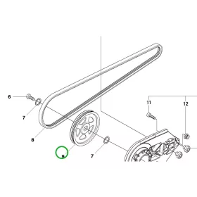 Husqvarna ékszíjtárcsa K 1270, K 2500 vágógéphez robbantott ábra