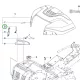 Husqvarna burkolat zsanér bal R 214TC, R 216T AWD, R 318X riderhez robbantott ábra